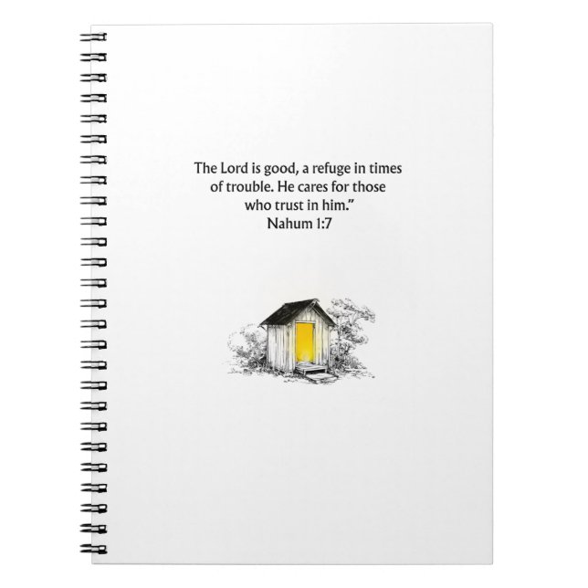 Nahum 1:7 Christian Scripture Notebook Journal Anteckningsbok (Framsidan)