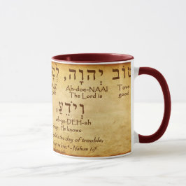 NAHUM 1:7 HEBREW MUGG