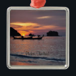 Nai Yang Beach, Phuket, Thailand Julgransprydnad Metall<br><div class="desc">Nai Yang Beach,  Phuket,  Thailand sunset ornament,  märkt.</div>