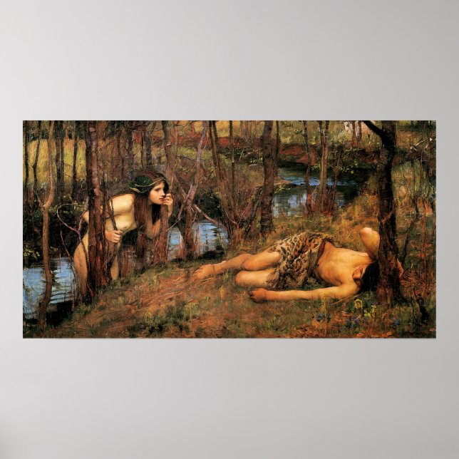 Naiaden av John William Waterhouse Poster (Framsidan)