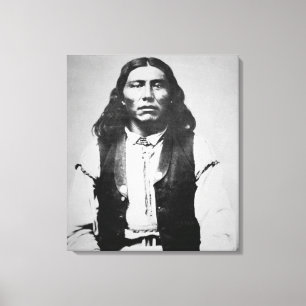 Naiche (d.1874) chef av de Chiricahua apachesna av Canvastryck