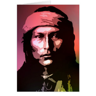 Naichez - Chiricahua Apache Hälsningskort