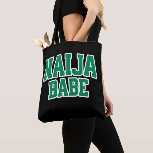 Naija Babe — Nigerianska stolthets-handväskor Tygkasse (Närbild)