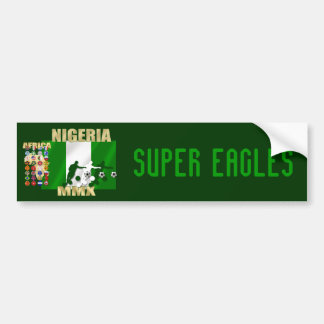 Naija flagga av gåvor för Nigeria fotbollstjärnor Bildekal