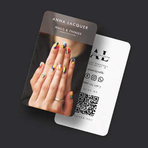 Nail Art Beauty Salon Maniboyt Specialist QR-kod Visitkort