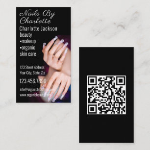 Nail Art Beauty Salon Maniboyt Specialist QR-kod Visitkort