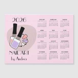 Nail Art Design 2026 Kalender Magnetkort