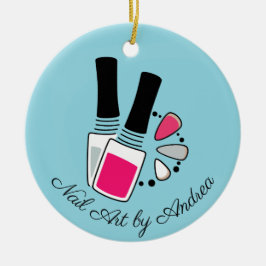 Nail Art Design Ceramic Ornament