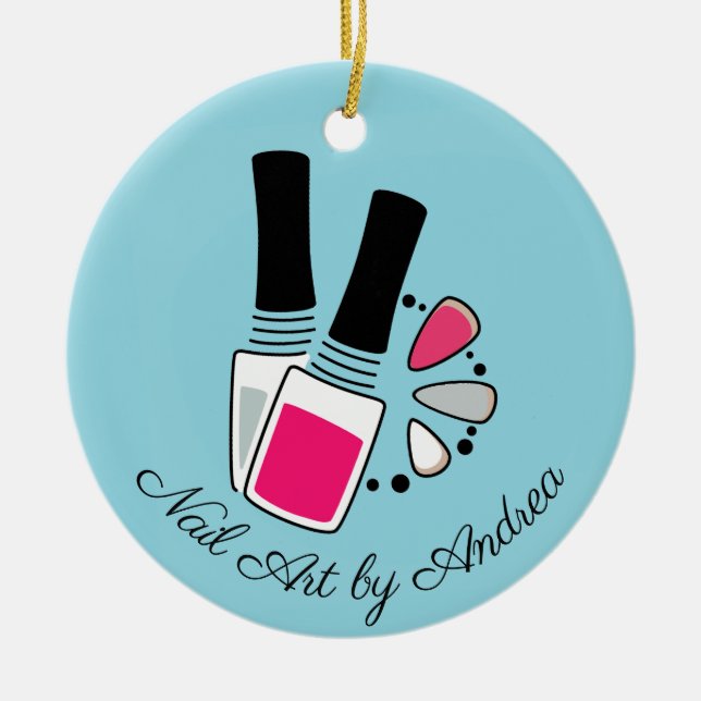 Nail Art Design Ceramic Ornament (Framsidan)
