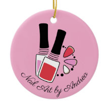 Nail Art Design Ceramic Ornament