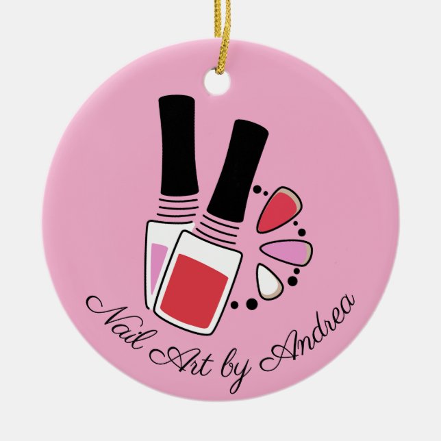 Nail Art Design Ceramic Ornament (Framsidan)