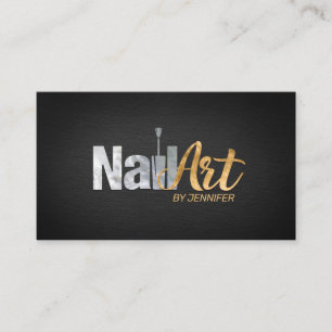 Nail Art-Logotyp med Möte Visitkort