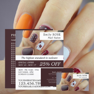 Nail Art, Nail Technician, Nail Salon Advertising Reklamblad