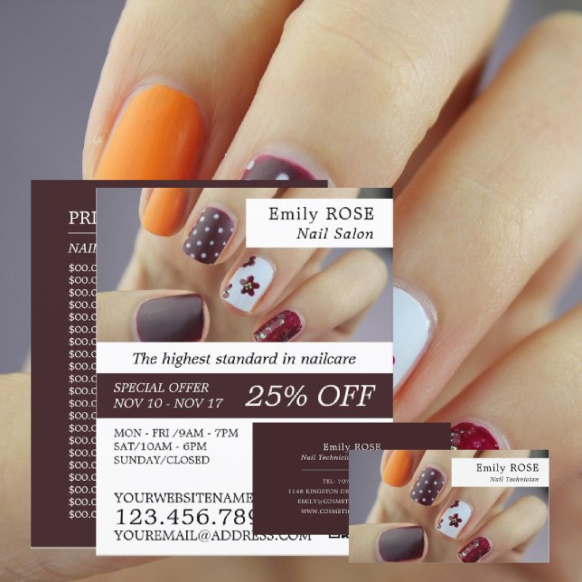Nail Art, Nail Technician, Nail Salon Advertising Reklamblad (Skapare uppladdad)