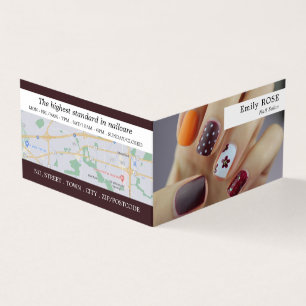 Nail Art, Nail Technician, Nail Salon Loyalty Visitkort