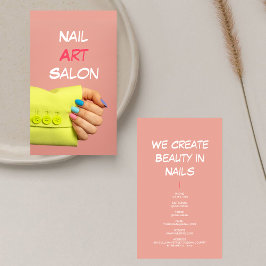 Nail Art Salon l  Rosa Manicurist Nail Artist Visitkort