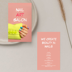 Nail Art Salon l Rosa Manicurist Nail Artist Visitkort