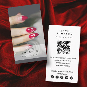 Nail Artist Beaty Salon Maniboyfotot QR-kod Visitkort