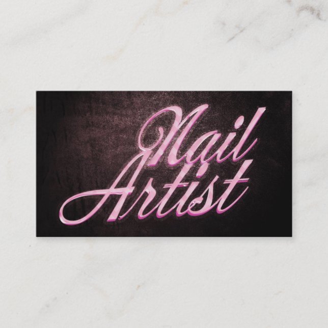 Nail artist business card visitkort (Framsida)