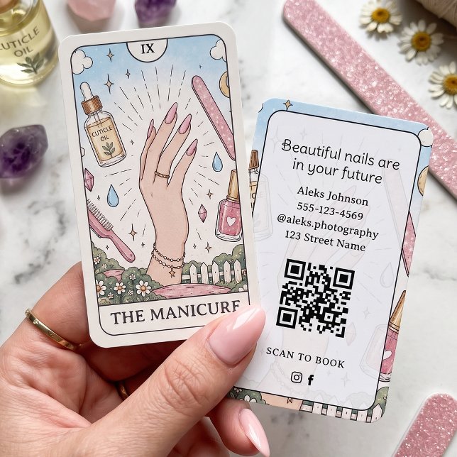 Nail Artist Celestial Tarot Affärs Kort (Skapare uppladdad)