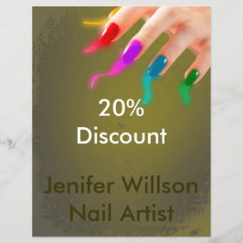 Nail Artist Discount Flyer