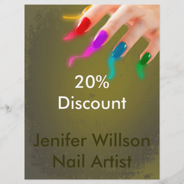 Nail Artist Discount Flyer (Framsidan)