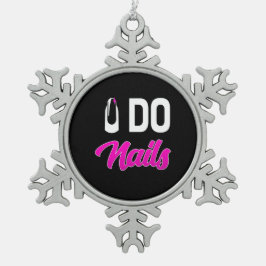 Nail Artist Do Nagel Snöflinga Pewter Julgransprydnad