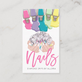 Nail Artist Dripping Poland Hand Logotyp Nail Salo Visitkort