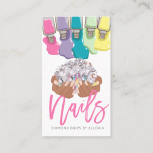 Nail Artist Dripping Poland Hand Logotyp Nail Salo Visitkort