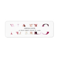 Nail Artist Elegant Blommigt White Rosa Manicurist