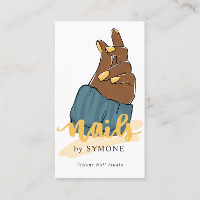 Nail Artist eller Stylist Trendig Nail Salon  Visitkort (Framsida)