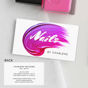 Nail Artist Modern Typography polska Visitkort