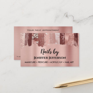 NAIL ARTIST möte Affärskort Tidsbeställning Kort