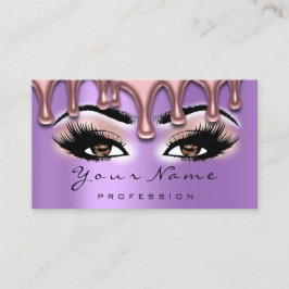 Nail Artist Nagel Lash Makeup Rosa Lila Brown Visitkort