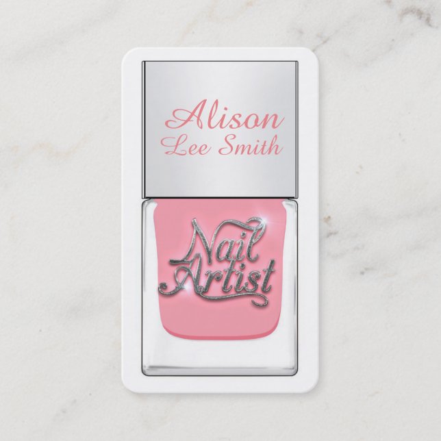 Nail Artist / Nail Polish Visitkort (Framsida)