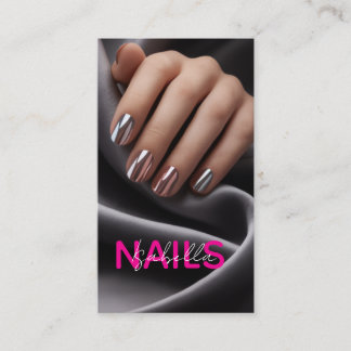 Nail Artist Photo Business Card Visitkort