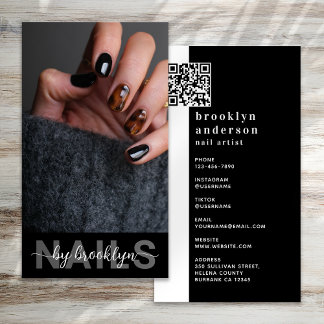 Nail Artist Photo QR-kod Visitkort