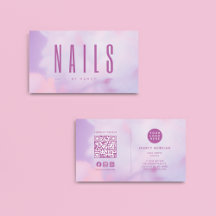 Nail Artist QR Code & Logotyp Lila Holography