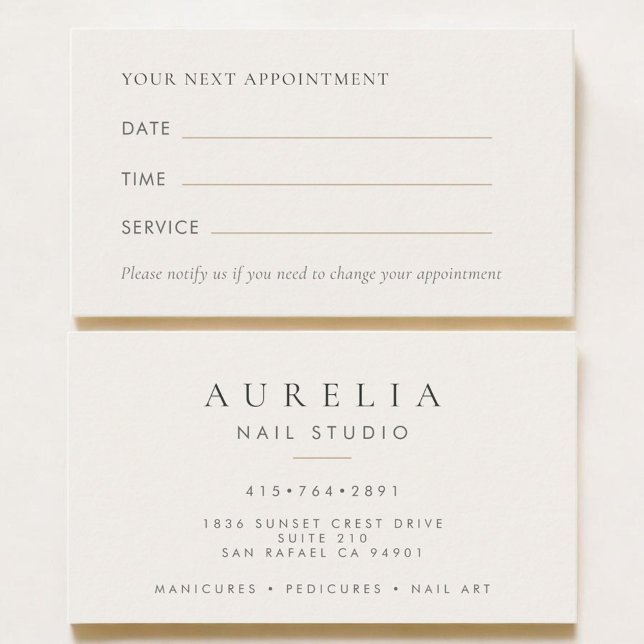 Nail Artist Salon Appointment Card Tidsbeställning Kort (Skapare uppladdad)