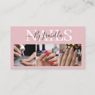 Nail Artist Studio Photo Typography make your own Visitkort