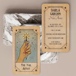 Nail Artist Tarot-kortillustration Stjärna Visitkort