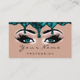 Nail Artist teal Drives Ro Lash Makeup Blue Ögon Visitkort