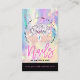 Nail Artist Tecknad Händer Logotyp Long Maniboysal Visitkort