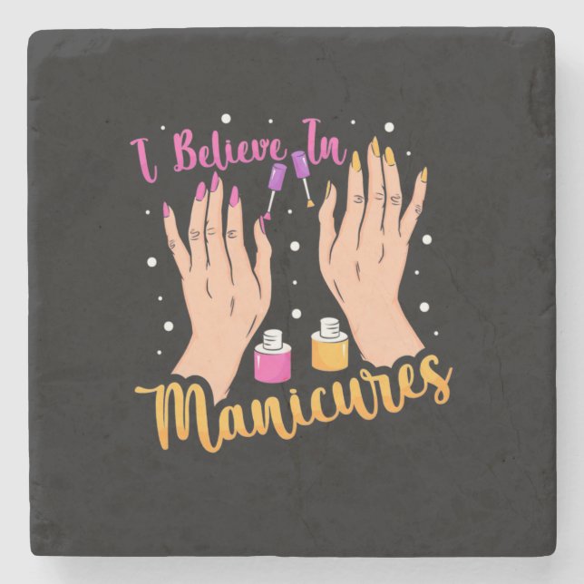 Nail Artist tror på manikyr Stenunderlägg (Framsidan)