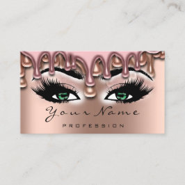 Nail Artist Vax Dricks Ro Lash Makeup Rosa Grönt Visitkort