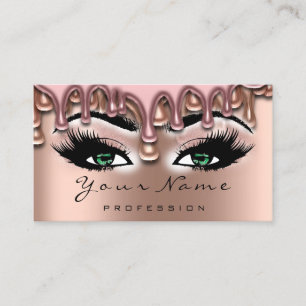 Nail Artist Vax Drives Ro Lash Makeup Rosa Grönt Visitkort
