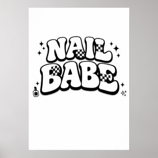 Nail Babe Utskrivbar Digital Nedladdning Poster