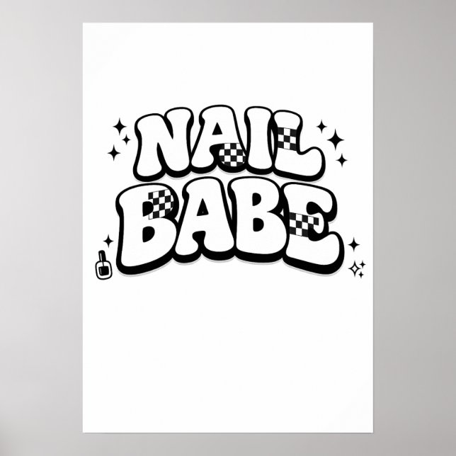 Nail Babe Utskrivbar Digital Nedladdning Poster (Framsidan)