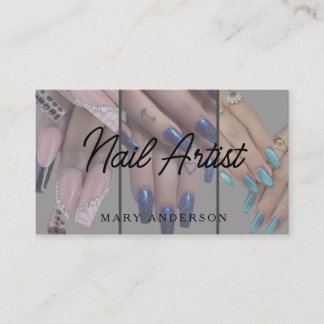 Nail Beauty Salon Business Card Visitkort