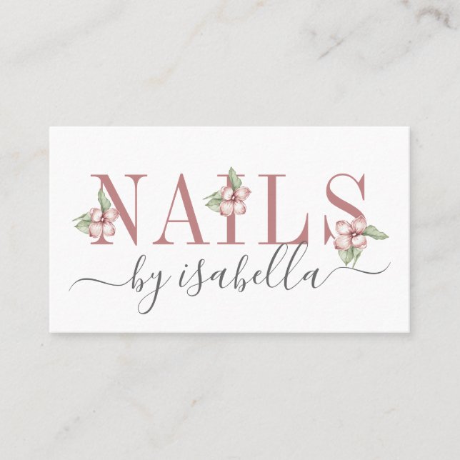 Nail Salon Affärskort Visitkort (Framsida)